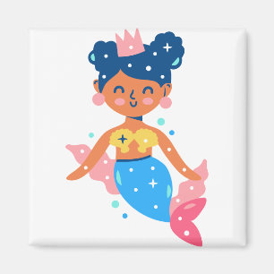 Sleende sjöjungfru princess magnet