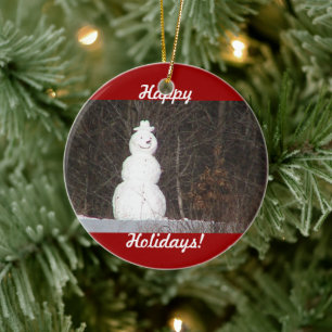 Sleende Snögubbe Ornament
