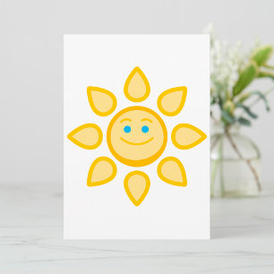 Sleende Sol Lycklig Solshine Inbjudningar