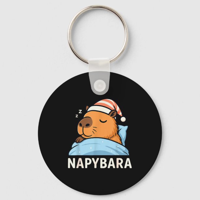Sleeng Capybara Napybara Sleepshirt Pajamas Boys G Nyckelring (Framsida)