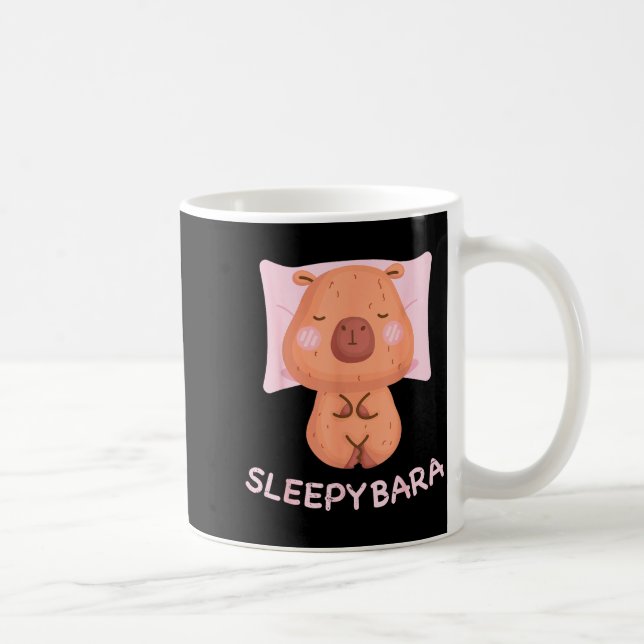 Sleeng Capybara Pajamas Nightgown Sleepybara Roden Kaffemugg (Höger)