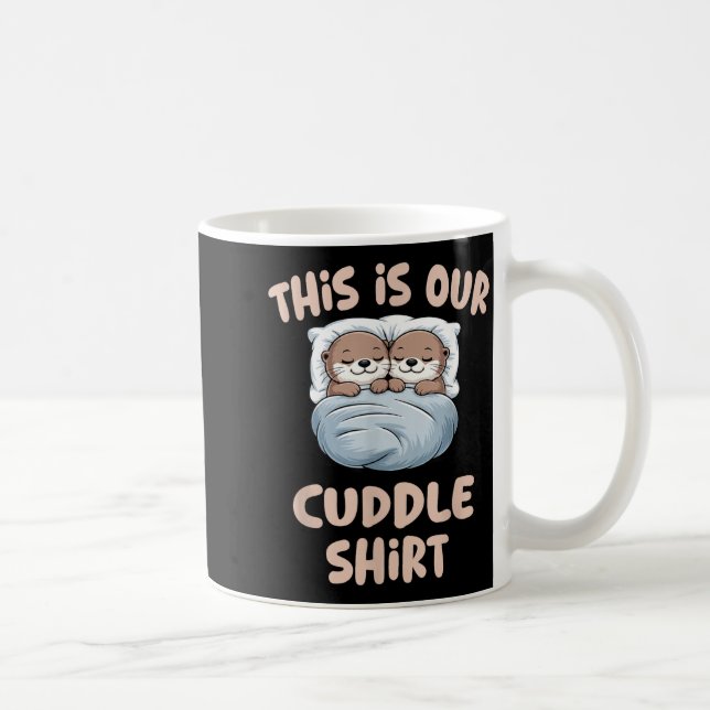Sleeng Otter Couple This Is Our Cuddle  Kaffemugg (Höger)