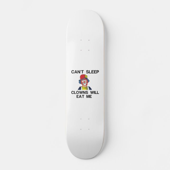 SLEEP CLOWNS EAT MINI SKATEBOARD BRÄDA 18,5 CM (Framsida)