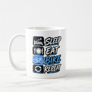 Sleep Eat Bike Repeat Kaffemugg