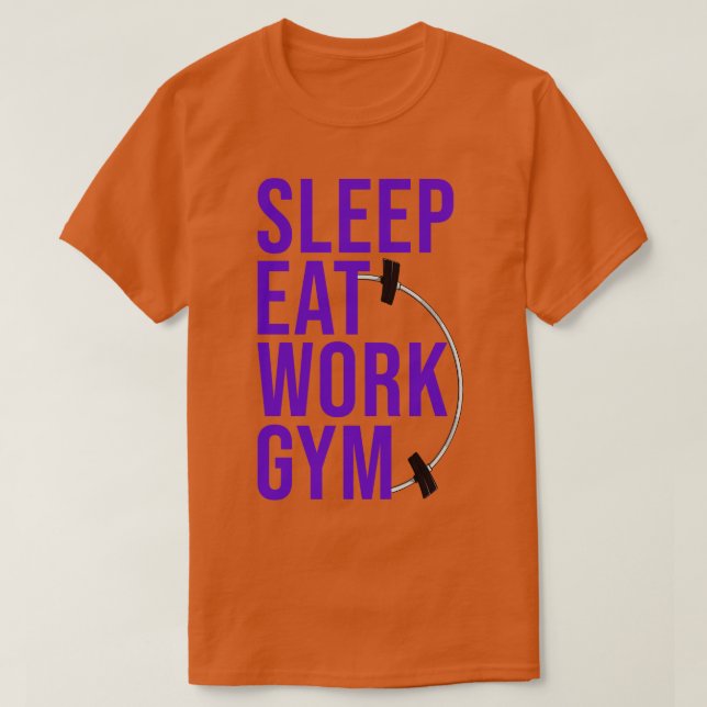 SLEEP EAT WORK GYM 2 T SHIRT (Design framsida)