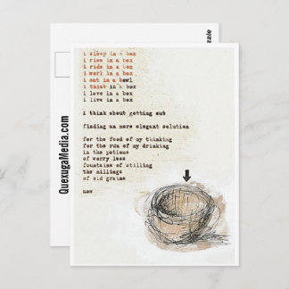 Sleep In A Box Art Poetry Postcard Vykort