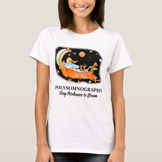 SLEEP LAB POLYSOMNOGRAPHY White T-Shirt (Framsida)