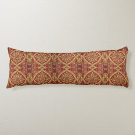 Sleep Like Royalty: Golden Red Ornate Designer Ach Kroppskudde