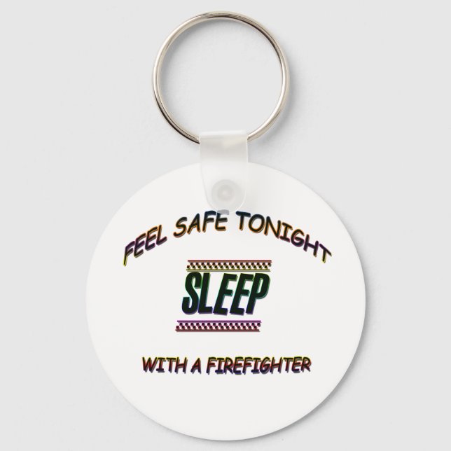 SLEEP MED EN FIREFIGHER NYCKELRING (Framsida)