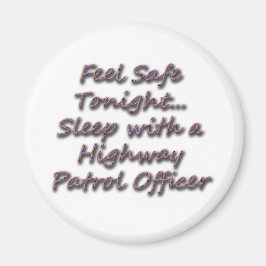 SLEEP MED HÖGHWAY PATROL MAGNET
