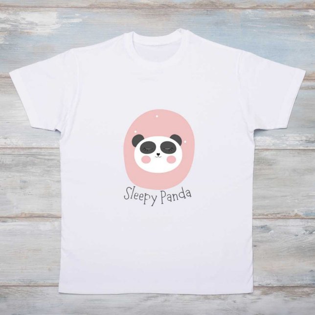 Sleep Panda Printed Modern White baby T-Shirt (Skapare uppladdad)