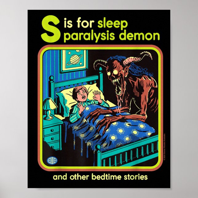 Sleep Paralysis Demon Sarcastic Retro Funny Adult  Poster (Framsidan)