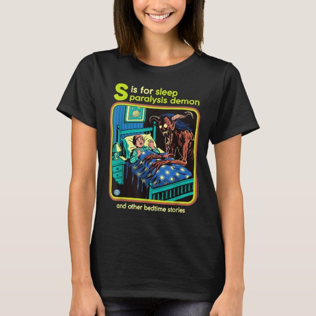 Sleep Paralysis Demon Sarcastic Retro Funny Adult  T Shirt (Framsida)