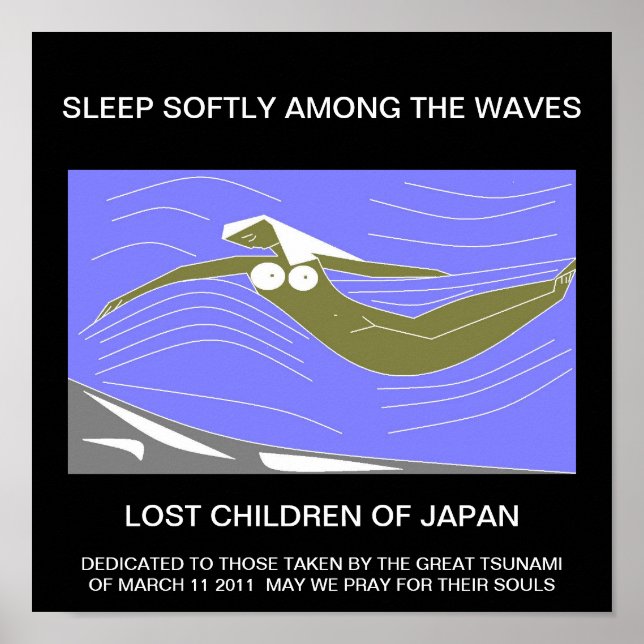 SLEEP SOFTLY AMONG THE WAVES... POSTER (Framsidan)