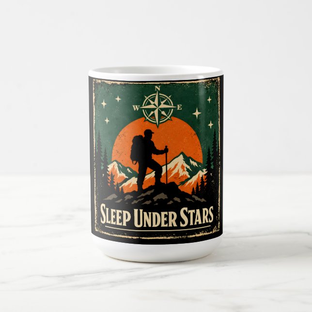 Sleep Under Stars – Stargazing Camper Nature Kaffemugg (Center)