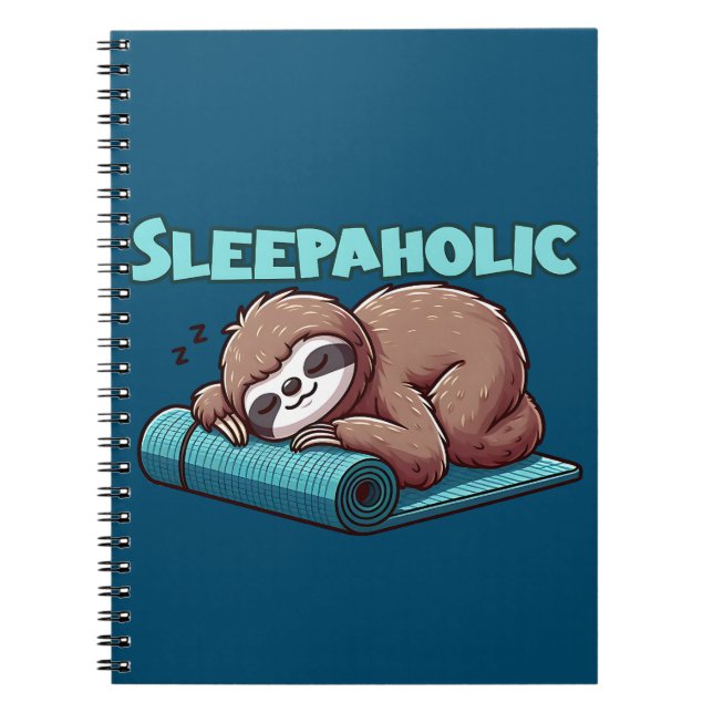 Sleepahok - Sleeping Sloth on Yoga mat Anteckningsbok (Framsidan)
