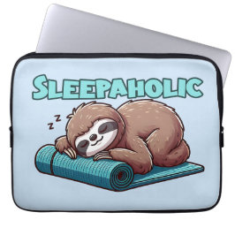 Sleepahok - Sleeping Sloth on Yoga mat Laptop Fodral