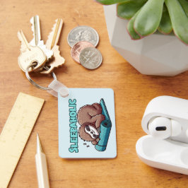 Sleepahok - Sleeping Sloth on Yoga mat Nyckelring