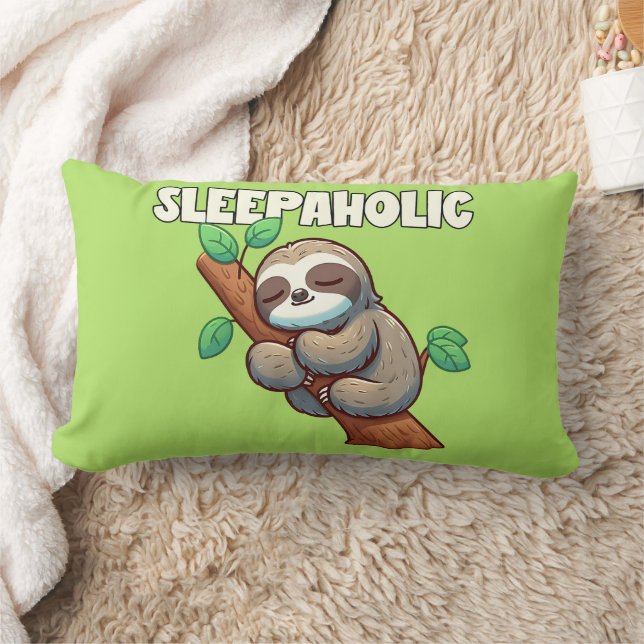 Sleepahok - Sömn Älskare - Sömnnande Sloth Lumbarkudde (Filt)