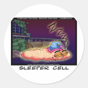 Sleeper Cell Roliga presenter T-shirts & Samlarob Runt Klistermärke