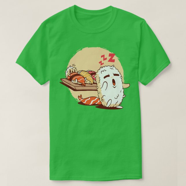Sleepgång Sushi Japan Otaku Anime Kawaii T Shirt (Design framsida)