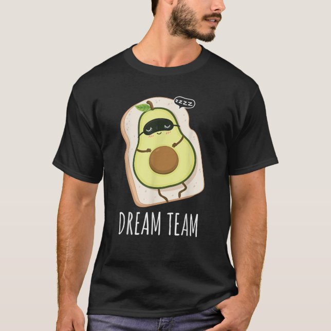 Sleeping Avocado Toast Team Lunt Say T Shirt (Framsida)