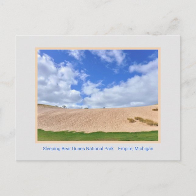 SLEEPING BAR DUNE NATIONAL PARK/BIG DUNE BLÅ HIMME VYKORT (Framsida)