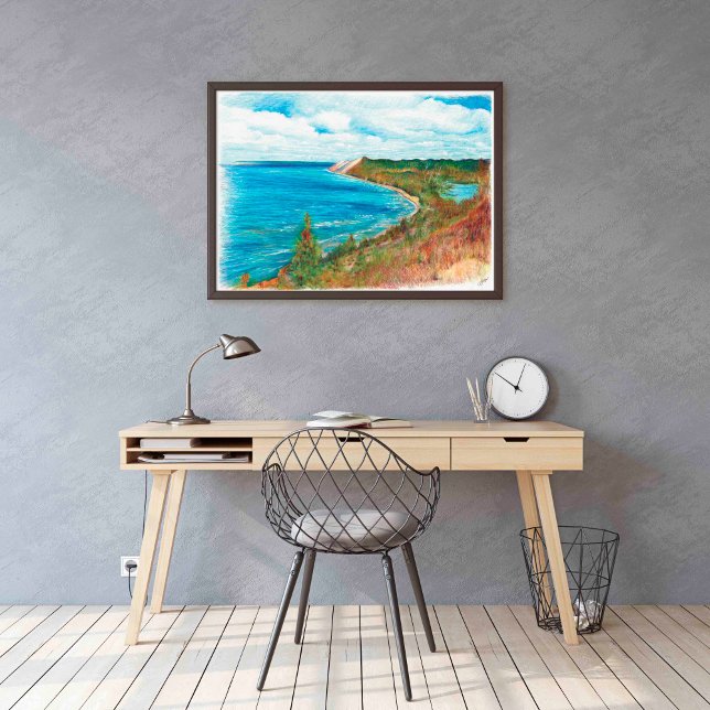 Sleeping Bear Dunes Lakeshore Michigan Art Print Poster (Skapare uppladdad)