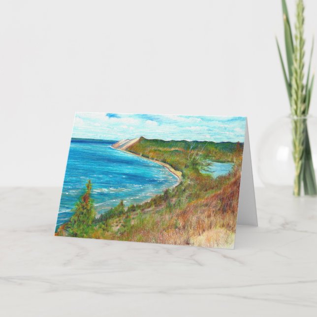 Sleeping Bear Dunes Lakeshore Michigan Beach Inbjudan (Framsida)