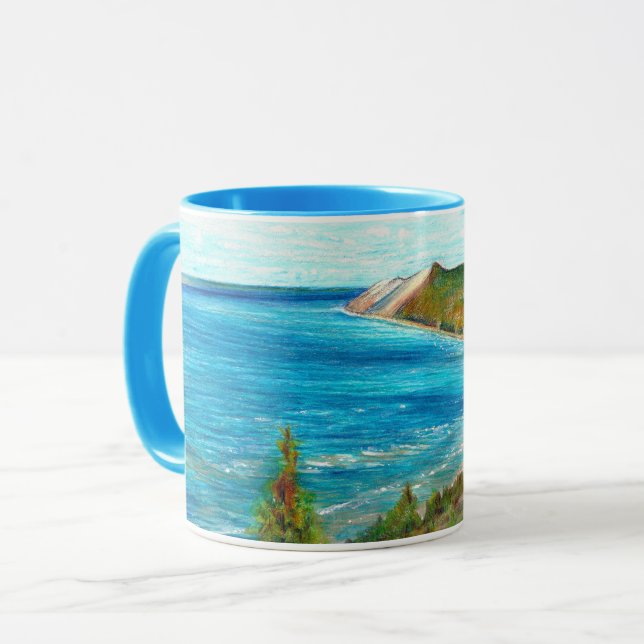Sleeping Bear Dunes Lakeshore Michigan Beach Mugg (Framsida vänster)