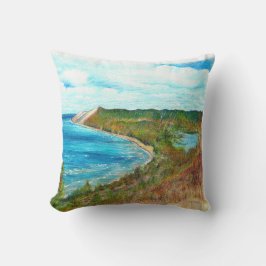 Sleeping Bear Dunes Lakeshore Michigan Beach Throw Kudde