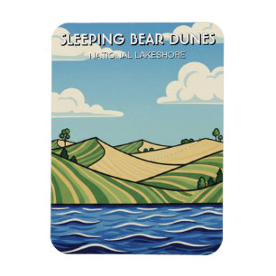 Sleeping Bear Dunes Michigan Resa Magnet