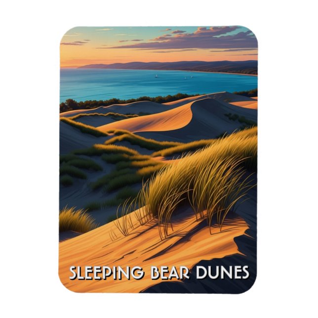 Sleeping Bear Dunes Michigan Resa Magnet (Vertikal)