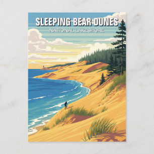 Sleeping Bear Dunes Michigan Resa Vykort