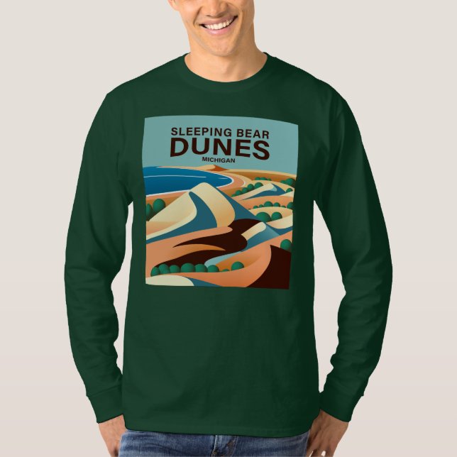 Sleeping Bear Dunes Michigan T Shirt (Framsida)
