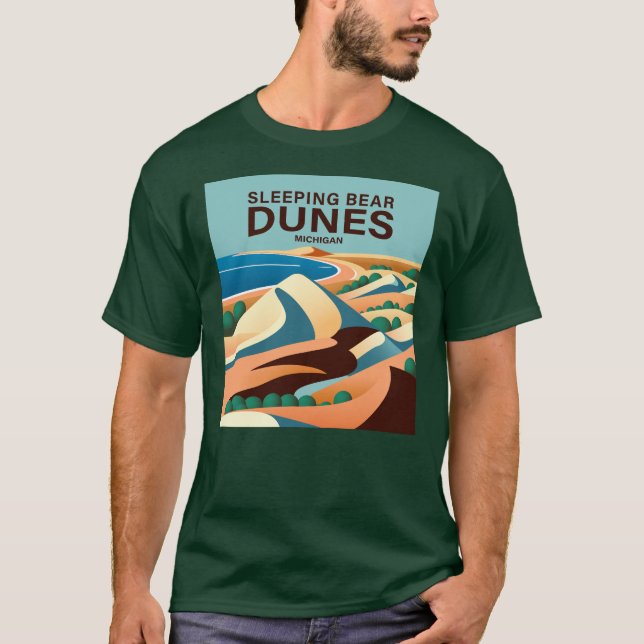 Sleeping Bear Dunes Michigan T Shirt (Framsida)