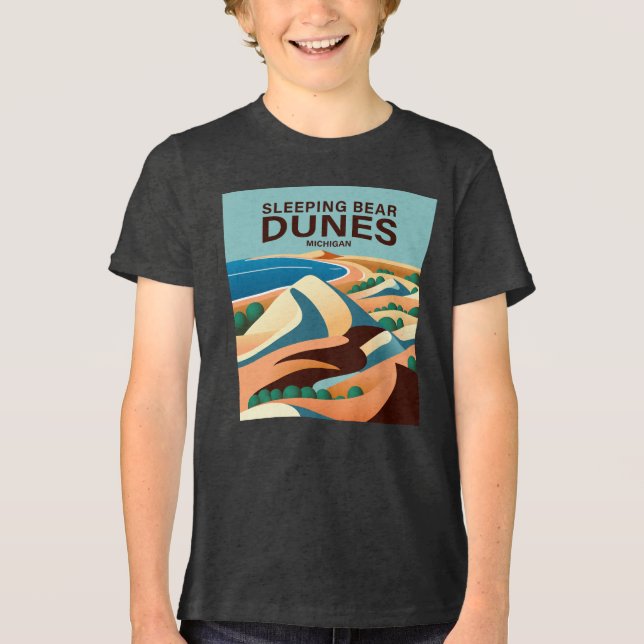 Sleeping Bear Dunes Michigan T Shirt (Framsida)