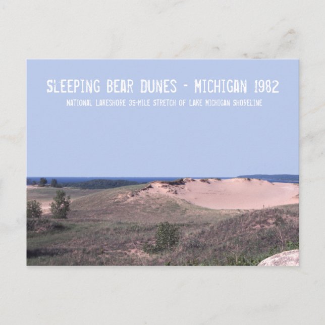 Sleeping Bear Dunes Michigan Vykort (Framsida)