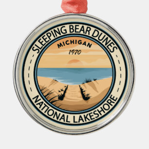Sleeping Bear Dunes National Lakeshore Michigan Julgransprydnad Metall