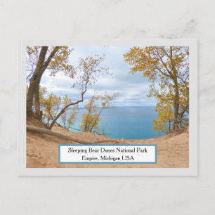 Sleeping Bear Dunes, Sjö Michigan/Autumn Lugn Vykort