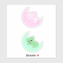 Sleeping Bear & Elephant Sticker Pack For Kids Klistermärken