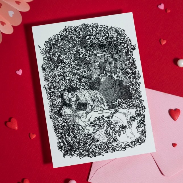 Sleeping Beauty Fairy Tale Romantic Valentine Kort (Skapare uppladdad)