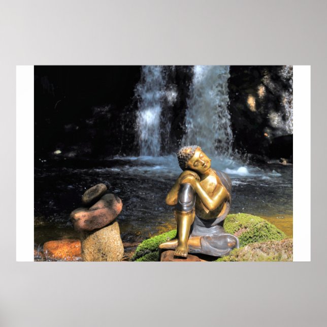 sleeping Buddha on water Poster (Framsidan)