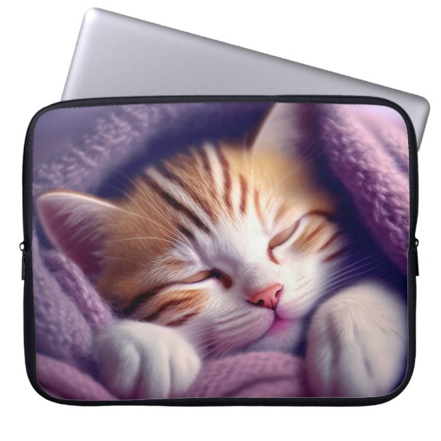 SLEEPING CAT ART LAPTOP SLEEVE (Framsidan)