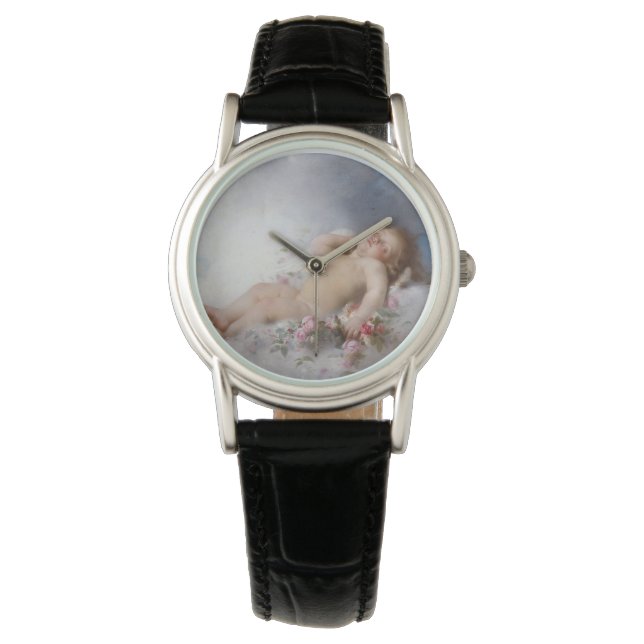 Sleeping Cherub (Putto) (från Léon Bazille Perraul Armbandsur (Framsida)