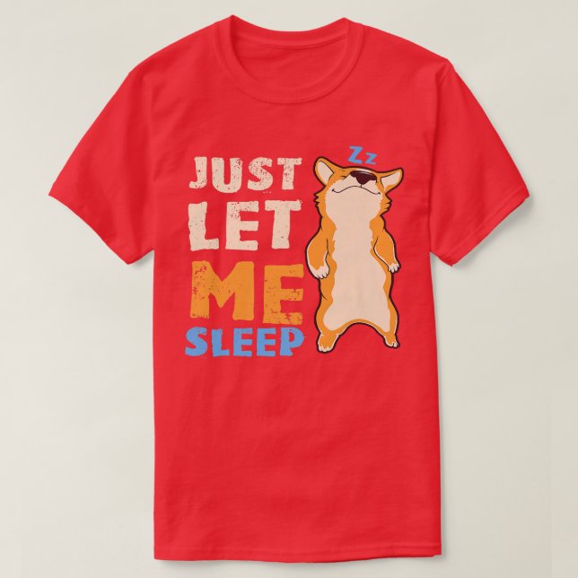 Sleeping Corgi Dog, Sleepshirt, Pajamas1234 T Shirt (Design framsida)