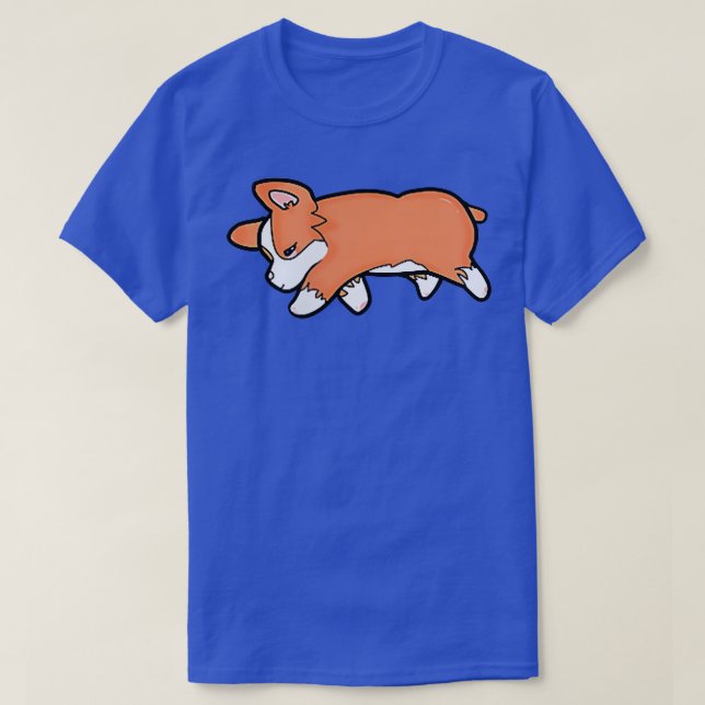 Sleeping Corgi T Shirt (Design framsida)