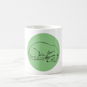 Sleeping Dachshund Hund Kaffemugg