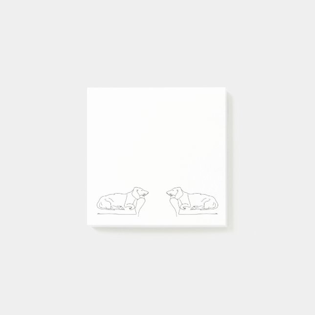 Sleeping Dachshund Hund Post-it Block (Framsida)