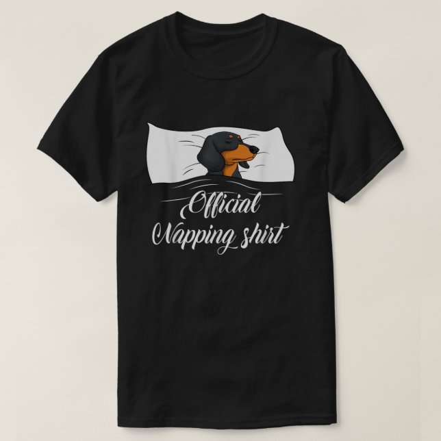 Sleeping Dachshund Pyjamas Dog Lover Gift Official T Shirt (Design framsida)